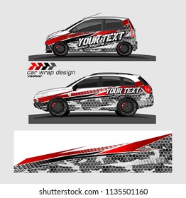 vehicle graphic kit design vector. abstract lines with camouflage background for car vinyl sticker wrap