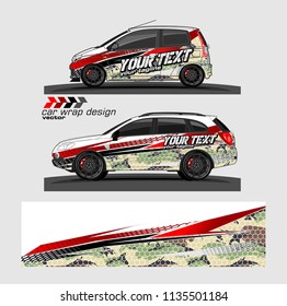 vehicle graphic kit design vector. abstract lines with camouflage background for car vinyl sticker wrap