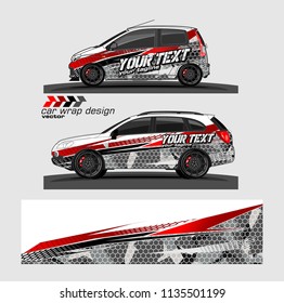 vehicle graphic kit design vector. abstract lines with camouflage background for car vinyl sticker wrap