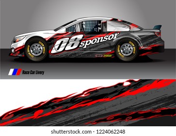 vehicle graphic kit vector. abstract tribal lines with camouflage background for race car, van and pickup truck sticker wrap