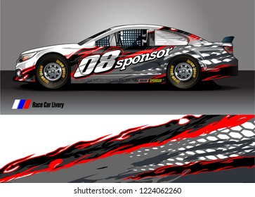 vehicle graphic kit vector. abstract tribal lines with camouflage background for race car, van and pickup truck sticker wrap