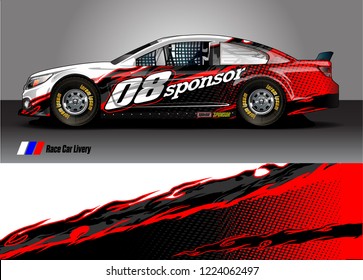 vehicle graphic kit vector. abstract tribal lines with camouflage background for race car, van and pickup truck sticker wrap