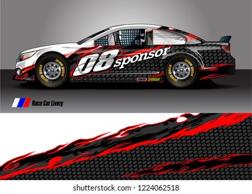 vehicle graphic kit vector. abstract tribal lines with camouflage background for race car, van and pickup truck sticker wrap