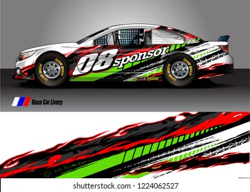 vehicle graphic kit vector. abstract tribal lines with camouflage background for race car, van and pickup truck sticker wrap