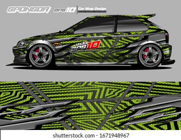 vehicle graphic kit vector. Modern abstract background for car wrap branding and automobile sticker decals livery