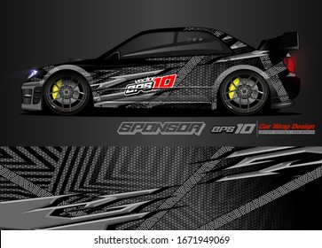 vehicle graphic kit vector. Modern abstract background for car wrap branding and automobile sticker decals livery