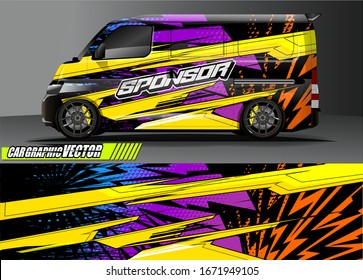 vehicle graphic kit vector. Modern abstract background for car wrap branding and automobile sticker decals livery