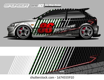 vector del kit gráfico del vehículo. Fondo abstracto moderno para la marca de envoltura de camión y calcomanía de adhesivos para automóviles 