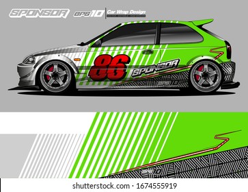 vector del kit gráfico del vehículo. Fondo abstracto moderno para la marca de envoltura de camión y calcomanía de adhesivos para automóviles 