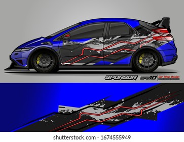 vehicle graphic kit vector. Modern abstract background for car wrap branding and automobile sticker decals livery 