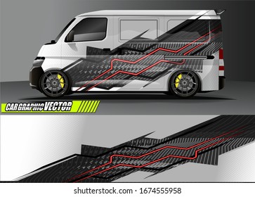 vehicle graphic kit vector. Modern abstract background for car wrap branding and automobile sticker decals livery 