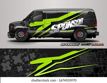 vehicle graphic kit vector. Modern abstract background for car wrap branding and automobile sticker decals livery 