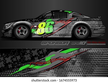 vector del kit gráfico del vehículo. Fondo abstracto moderno para la marca de envoltura de camión y calcomanía de adhesivos para automóviles 