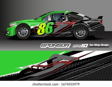 vector del kit gráfico del vehículo. Fondo abstracto moderno para la marca de envoltura de camión y calcomanía de adhesivos para automóviles 