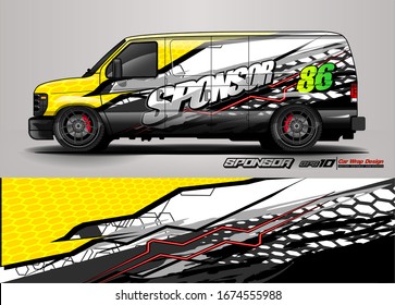 vehicle graphic kit vector. Modern abstract background for car wrap branding and automobile sticker decals livery 
