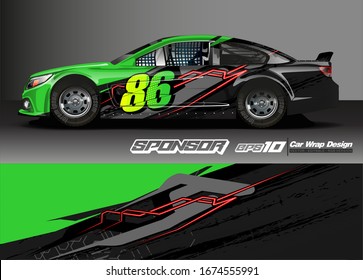 vehicle graphic kit vector. Modern abstract background for car wrap branding and automobile sticker decals livery 