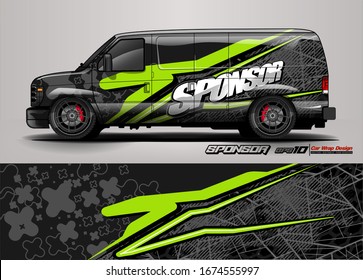 vehicle graphic kit vector. Modern abstract background for car wrap branding and automobile sticker decals livery 