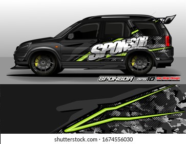 vehicle graphic kit vector. Modern abstract background for car wrap branding and automobile sticker decals livery 