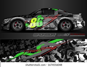 vector del kit gráfico del vehículo. Fondo abstracto moderno para la marca de envoltura de camión y calcomanía de adhesivos para automóviles 
