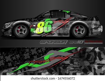 vehicle graphic kit vector. Modern abstract background for car wrap branding and automobile sticker decals livery 