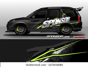 vehicle graphic kit vector. Modern abstract background for car wrap branding and automobile sticker decals livery 