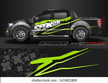 vehicle graphic kit vector. Modern abstract background for car wrap branding and automobile sticker decals livery 
