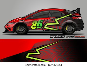 vector del kit gráfico del vehículo. Fondo abstracto moderno para la marca de envoltura de camión y calcomanía de adhesivos para automóviles 