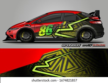 vector del kit gráfico del vehículo. Fondo abstracto moderno para la marca de envoltura de camión y calcomanía de adhesivos para automóviles 