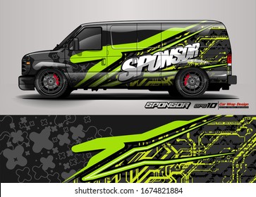 vehicle graphic kit vector. Modern abstract background for car wrap branding and automobile sticker decals livery 