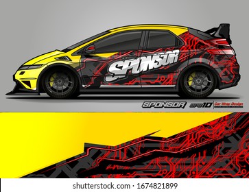 vector del kit gráfico del vehículo. Fondo abstracto moderno para la marca de envoltura de camión y calcomanía de adhesivos para automóviles 