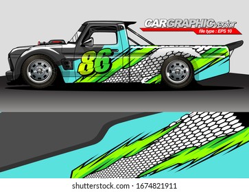 vehicle graphic kit vector. Modern abstract background for car wrap branding and automobile sticker decals livery 