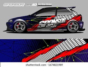 vehicle graphic kit vector. Modern abstract background for car wrap branding and automobile sticker decals livery 