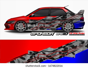 vehicle graphic kit vector. Modern abstract background for car wrap branding and automobile sticker decals livery 