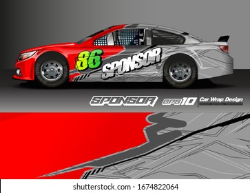 vehicle graphic kit vector. Modern abstract background for car wrap branding and automobile sticker decals livery 