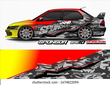 vector del kit gráfico del vehículo. Fondo abstracto moderno para la marca de envoltura de camión y calcomanía de adhesivos para automóviles 