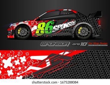 vehicle graphic kit vector. Modern abstract background for car wrap branding and automobile sticker decals livery 
