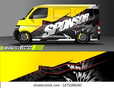 vehicle graphic kit vector. Modern abstract background for car wrap branding and automobile sticker decals livery 
