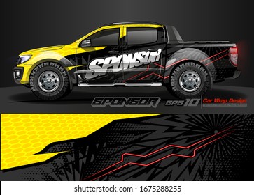 vehicle graphic kit vector. Modern abstract background for car wrap branding and automobile sticker decals livery 
