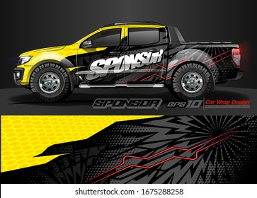 vehicle graphic kit vector. Modern abstract background for car wrap branding and automobile sticker decals livery 
