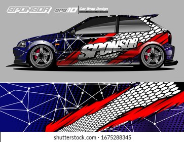 vehicle graphic kit vector. Modern abstract background for car wrap branding and automobile sticker decals livery 
