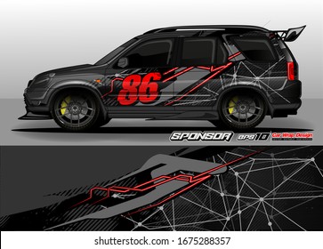 vehicle graphic kit vector. Modern abstract background for car wrap branding and automobile sticker decals livery 
