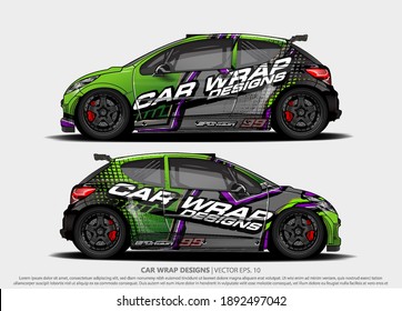 vehicle graphic kit vector. Modern abstract background for car wrap branding and automobile sticker decals livery