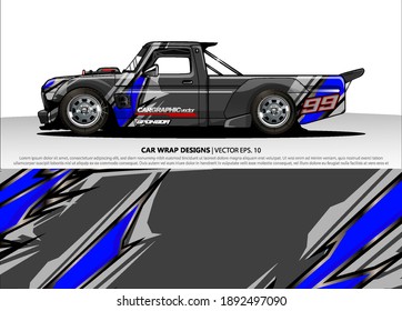 vector del kit gráfico del vehículo. Fondo abstracto moderno para la marca de envoltura de coches y la etiqueta adhesiva para automóviles