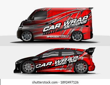 vehicle graphic kit vector. Modern abstract background for car wrap branding and automobile sticker decals livery