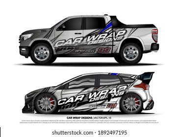 vehicle graphic kit vector. Modern abstract background for car wrap branding and automobile sticker decals livery