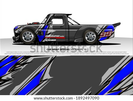 vehicle graphic kit vector. Modern abstract background for car wrap branding and automobile sticker decals livery