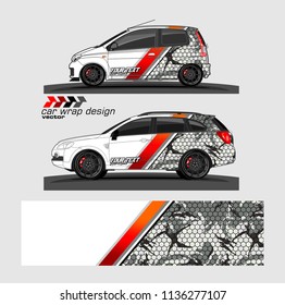 vehicle graphic vector kit. abstract lines with camouflage background for car vinyl sticker wrap