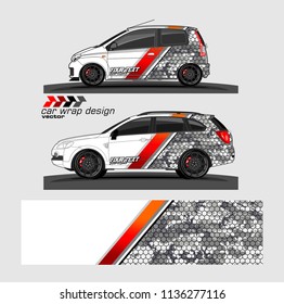 vehicle graphic vector kit. abstract lines with camouflage background for car vinyl sticker wrap
