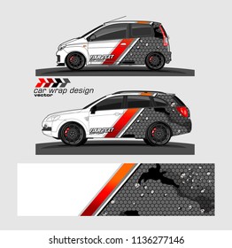 vehicle graphic vector kit. abstract lines with camouflage background for car vinyl sticker wrap