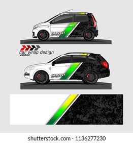 vehicle graphic vector kit. abstract lines with camouflage background for car vinyl sticker wrap